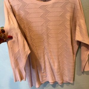Elegant Pink Crew Neck Sweater
